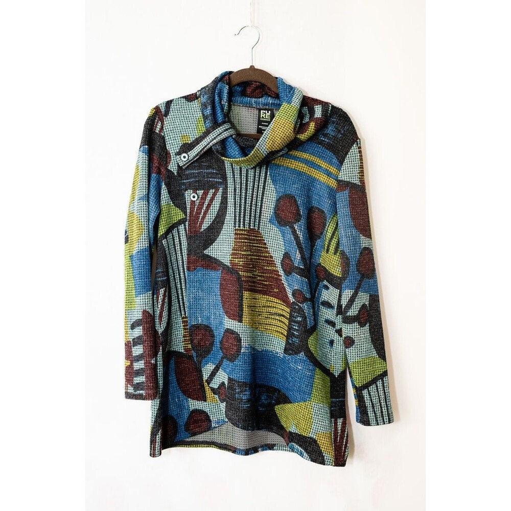 Pure Essence M tunic top blouse lagenlook artsy art to wear‎